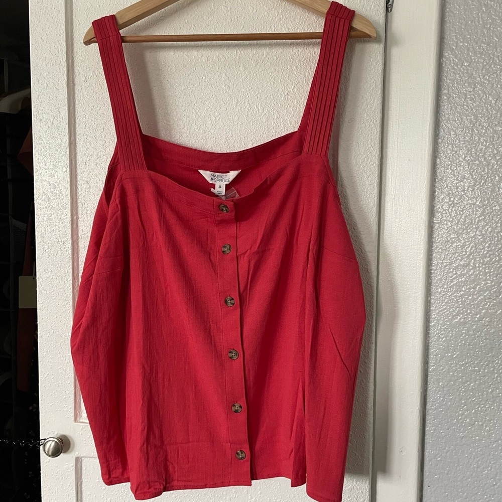 New Market & Spruce Tenley Sleeveless Button Down Blouse size 2x